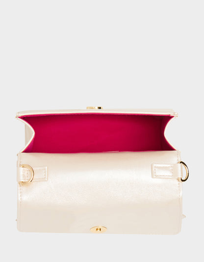BOW FLAP MINI BAG IVORY - HANDBAGS - Betsey Johnson