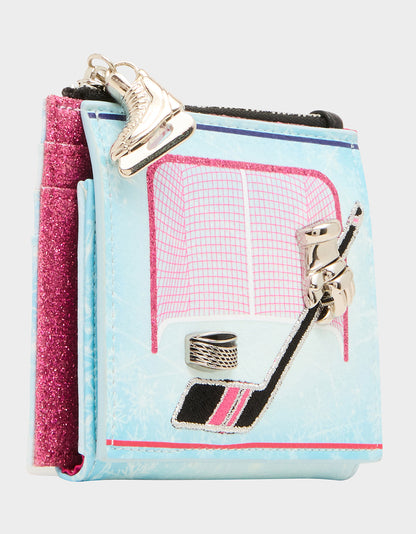 FACE OFF WALLET LIGHT BLUE - HANDBAGS - Betsey Johnson