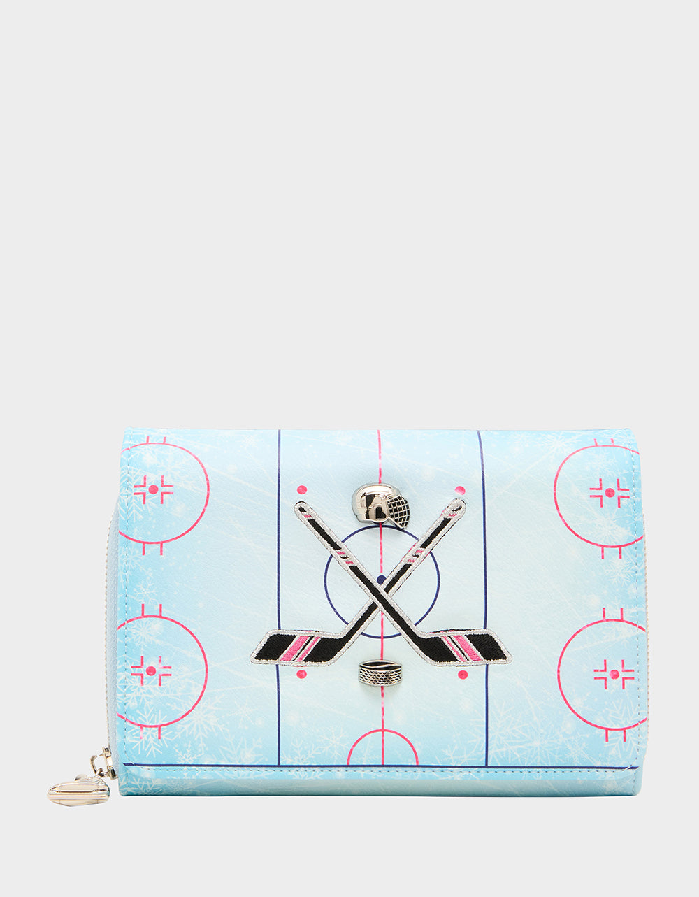 PUCKIN' AROUND WALLET ON CHAIN LIGHT BLUE - HANDBAGS - Betsey Johnson