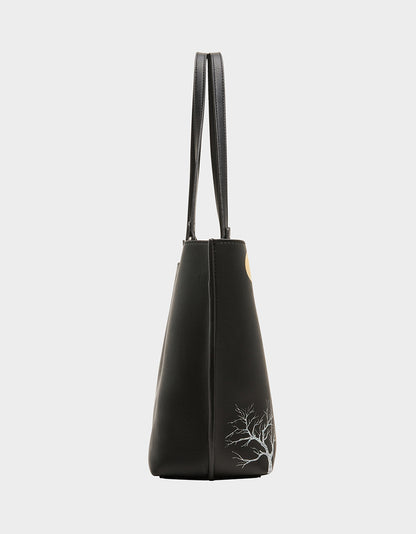 BOO & BREAKFAST TOTE BLACK/MULTI