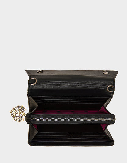 BOO & BREAKFAST WALLET ON CHAIN BLACK/MULTI