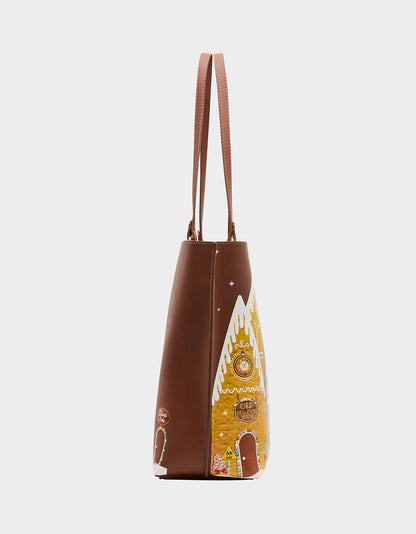 TAKES A VILLAGE TOTE BROWN - HANDBAGS - Betsey Johnson
