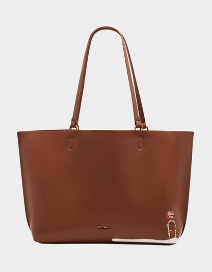 TAKES A VILLAGE TOTE BROWN - HANDBAGS - Betsey Johnson