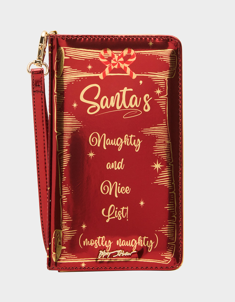 NAUGHTY LIST WRISTLET RED - HANDBAGS - Betsey Johnson