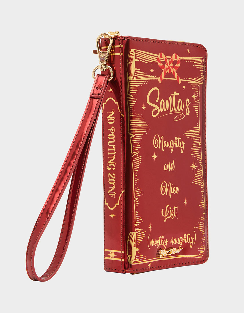 NAUGHTY LIST WRISTLET RED - HANDBAGS - Betsey Johnson
