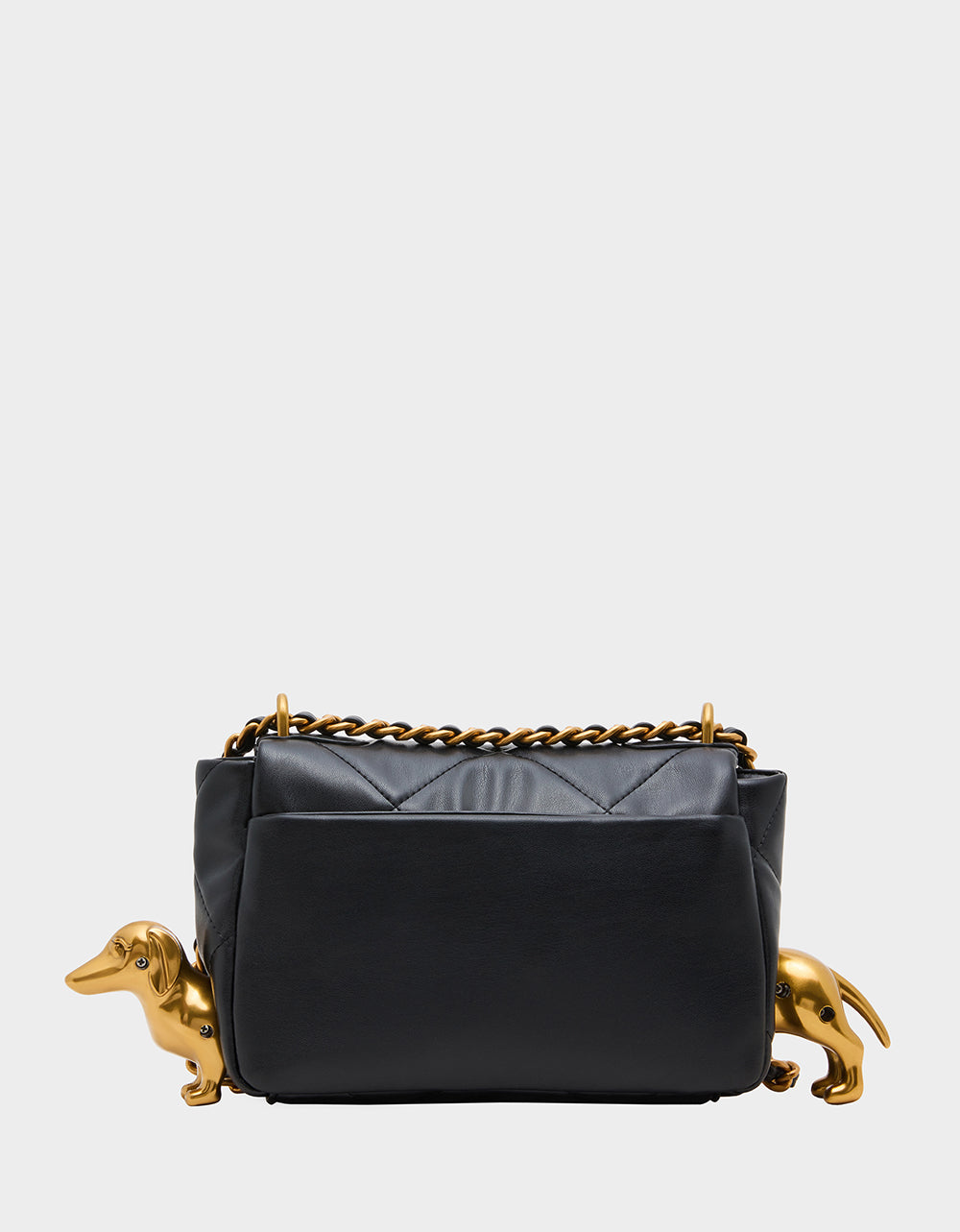 DACHSHUND METAL FLAP BAG BLACK - HANDBAGS - Betsey Johnson - view 5