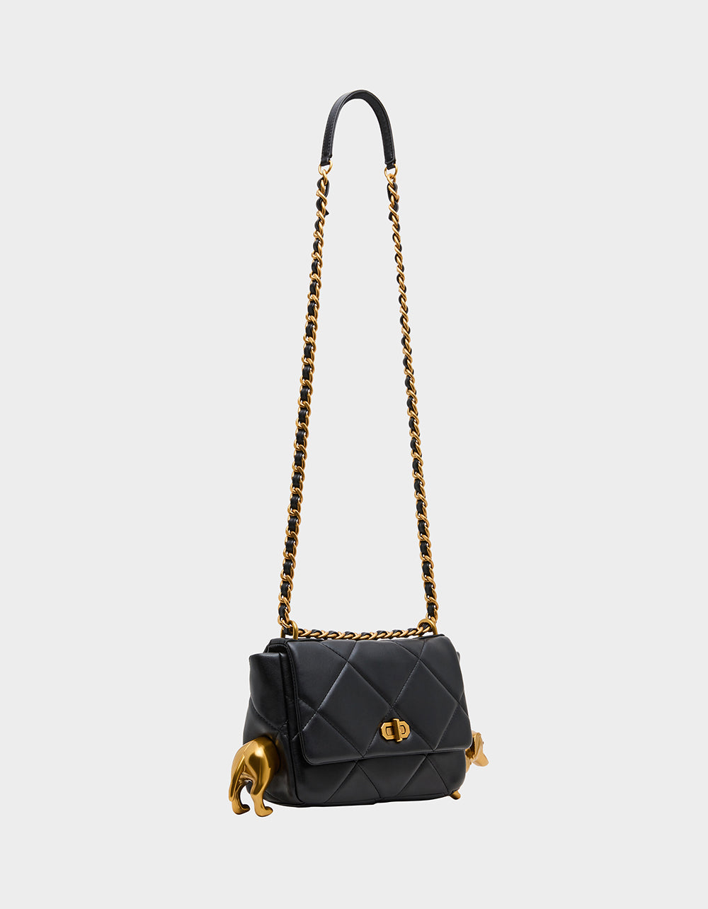 DACHSHUND METAL FLAP BAG BLACK - HANDBAGS - Betsey Johnson - view 2