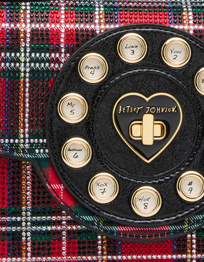 BRRRR-ING PHONE BAG PLAID