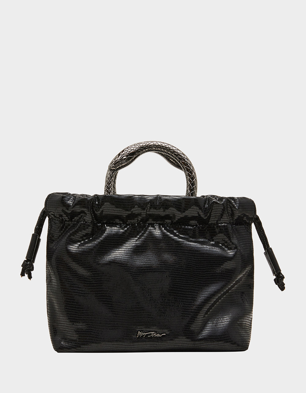 SNAKE RING HANDLE POUCH BLACK - HANDBAGS - Betsey Johnson - view 5