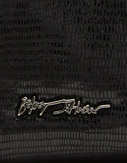 SNAKE RING HANDLE POUCH BLACK - HANDBAGS - Betsey Johnson
