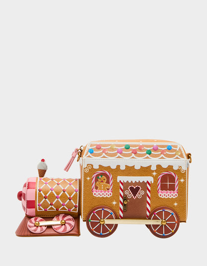 GINGERBREAD TRAIN BROWN - HANDBAGS - Betsey Johnson