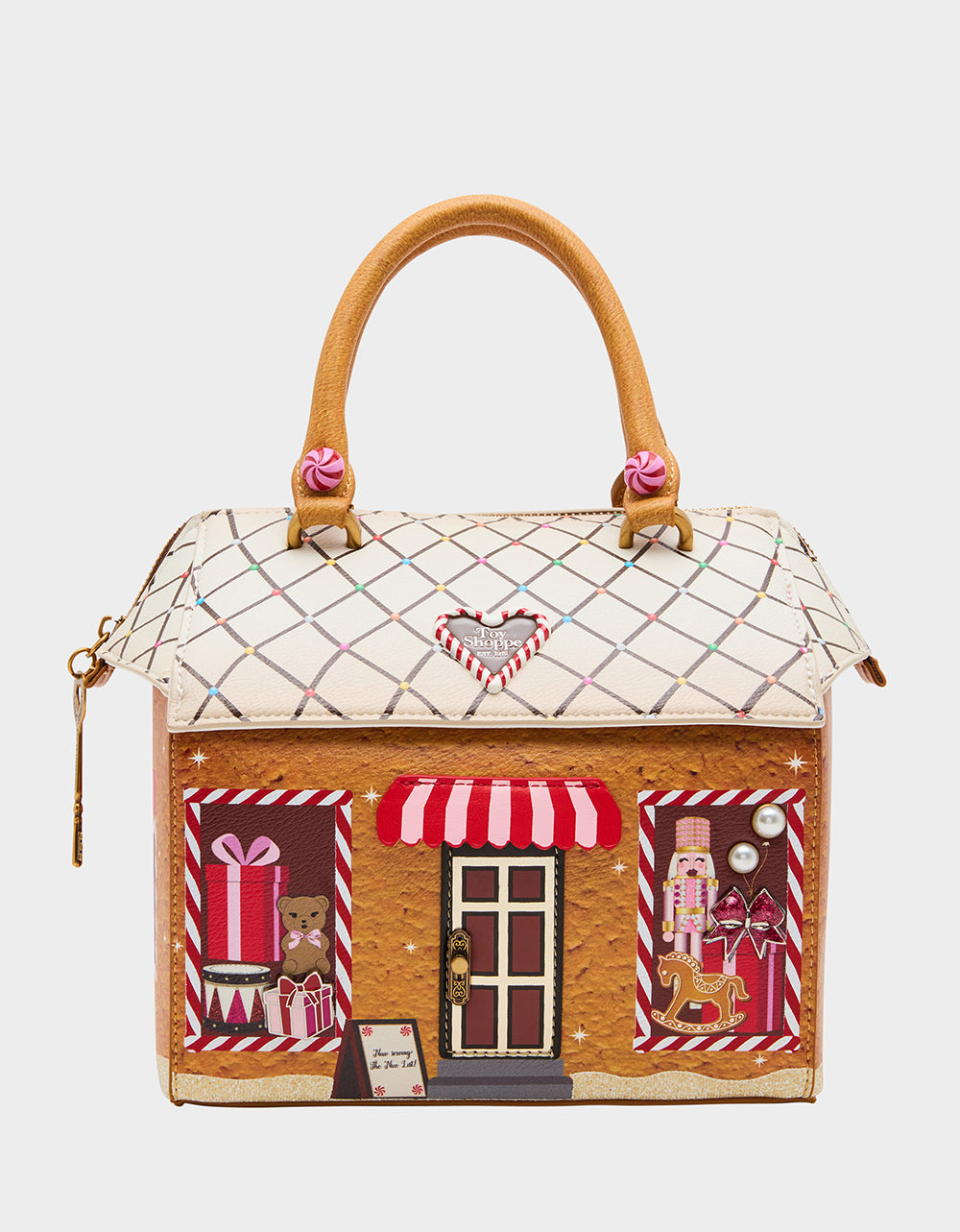 TREAT ME RIGHT SATCHEL BROWN - HANDBAGS - Betsey Johnson