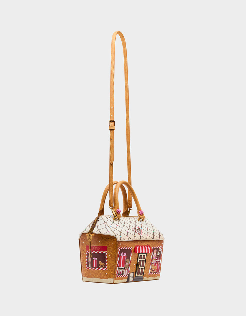 TREAT ME RIGHT SATCHEL BROWN - HANDBAGS - Betsey Johnson