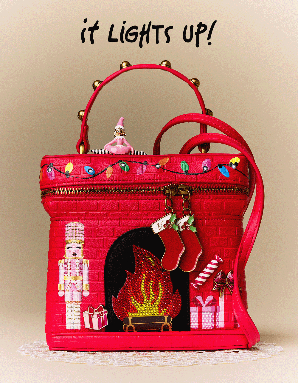 COZY UP (LIGHTS UP!) RED - HANDBAGS - Betsey Johnson - view 2