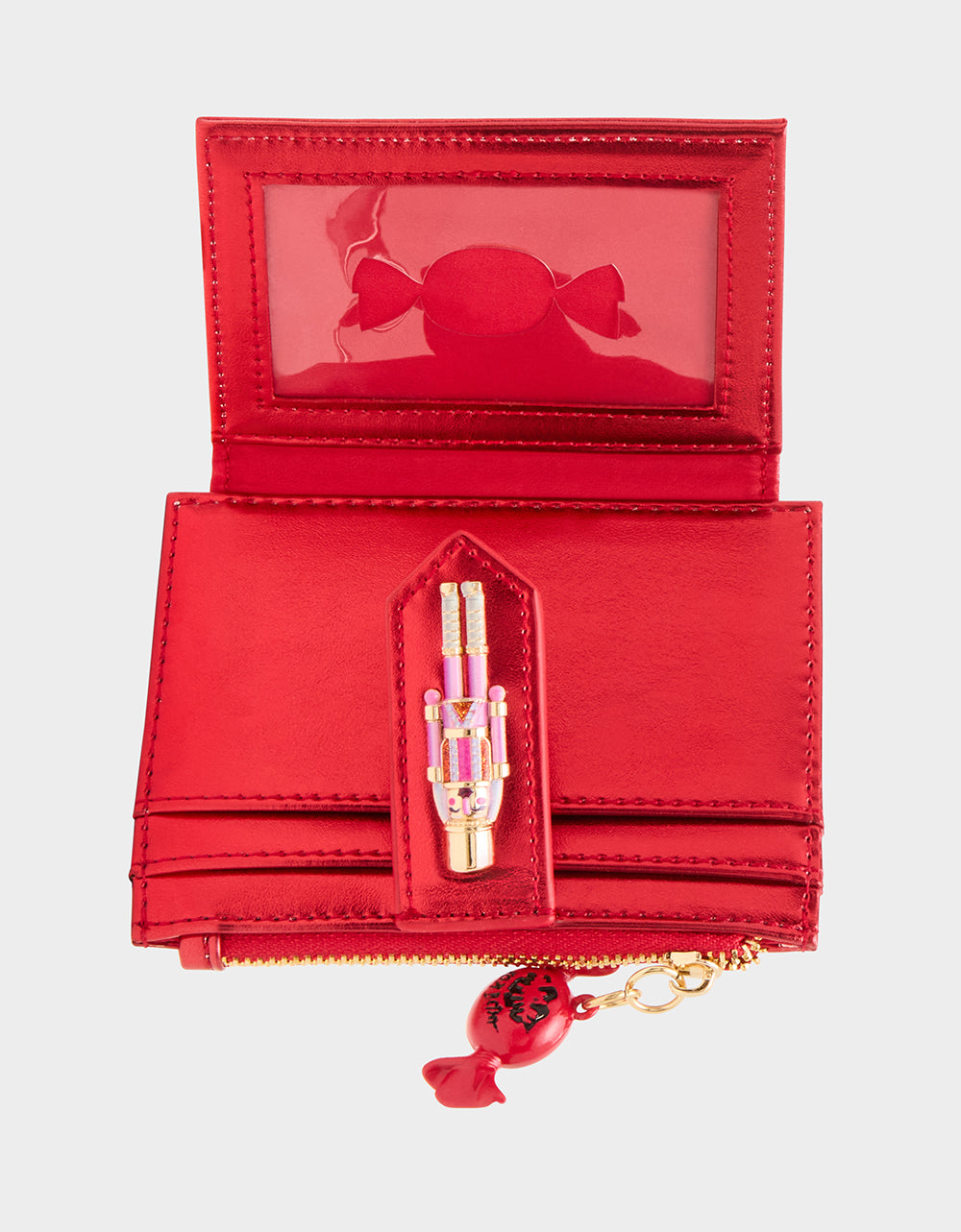 NUTCRACKER WALLET PINK STRIPE - HANDBAGS - Betsey Johnson - view 4