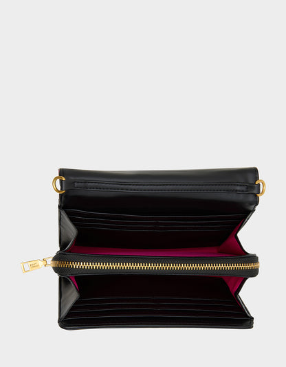 GARDEN PARTY CROSSBODY BLACK FLORAL - HANDBAGS - Betsey Johnson