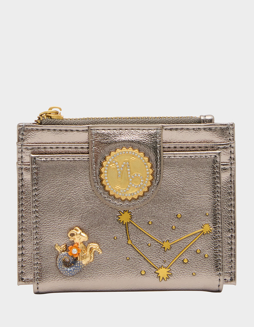 CAPRICORN WALLET GUNMETAL - HANDBAGS - Betsey Johnson