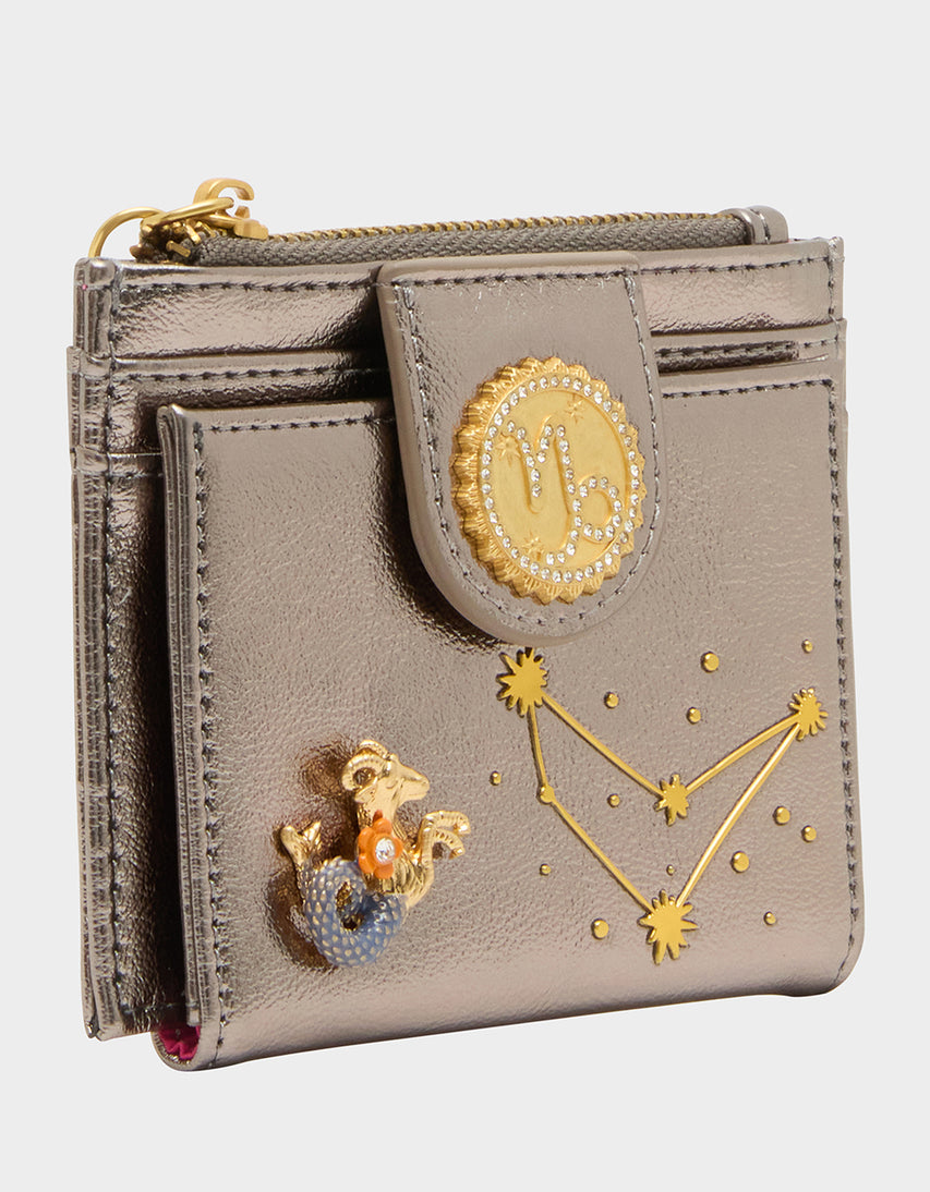 CAPRICORN WALLET GUNMETAL - HANDBAGS - Betsey Johnson