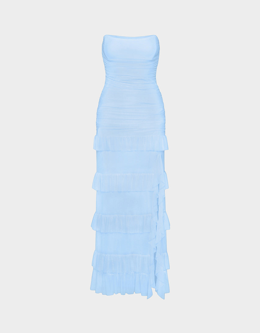BLUE MIRAGE GOWN LIGHT BLUE - APPAREL - Betsey Johnson