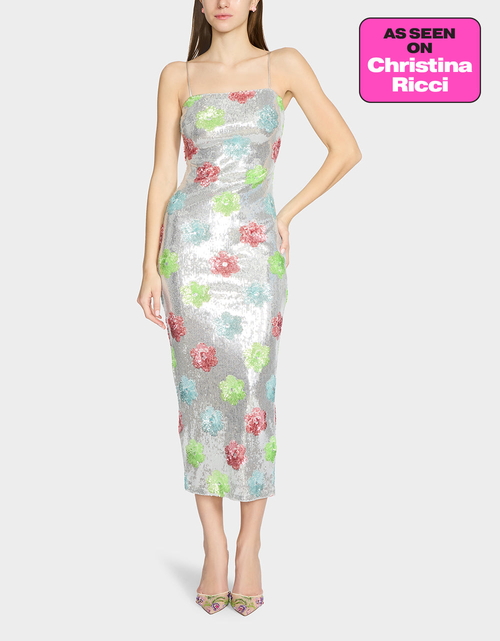 SASSY SEQUIN DRESS SILVER MULTI - APPAREL - Betsey Johnson