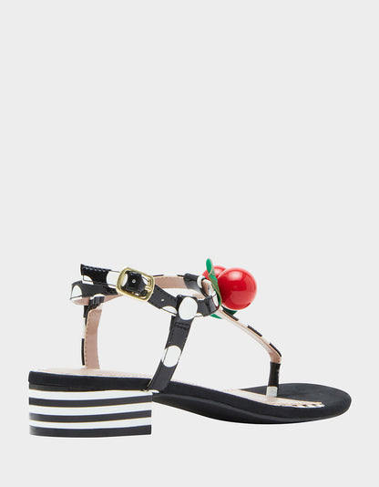 ASBURY BLACK WHITE MULTI - SHOES - Betsey Johnson