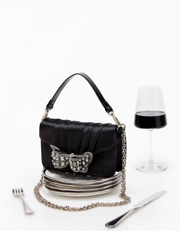 3D BOW FLAP BAG BLACK  Women's Handbags – Betsey Johnson