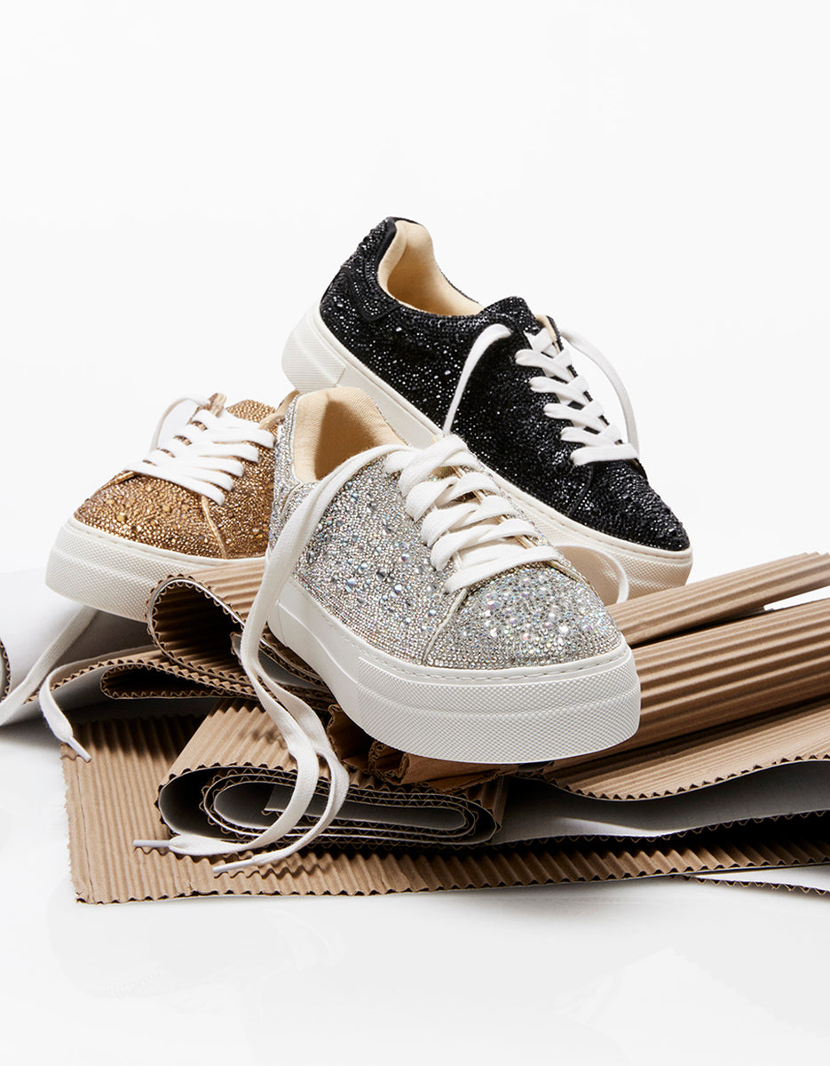 Bring The Sass Rhinestone Sneakers, Grey 7