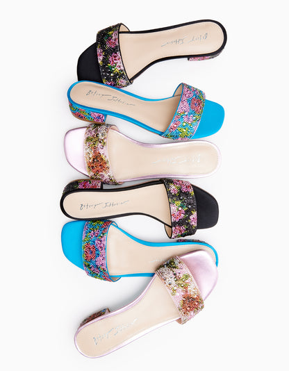 SUNNY BLACK PINK FLORAL - SHOES - Betsey Johnson