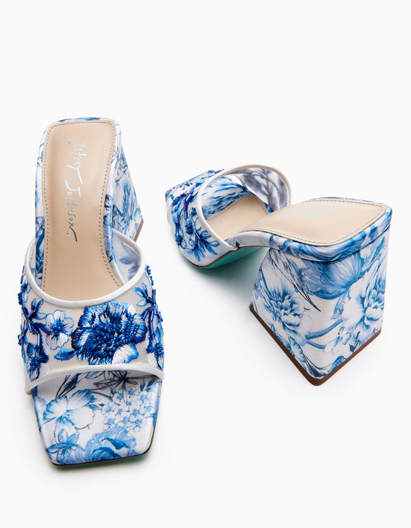 ROO BLUE FLORAL - SHOES - Betsey Johnson