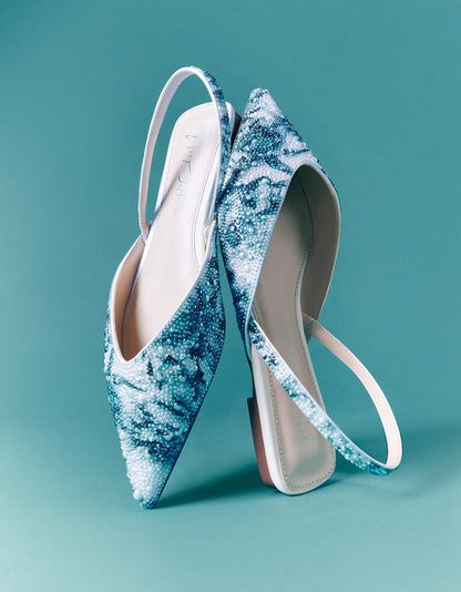 VANCE BLUE FLORAL - SHOES - Betsey Johnson