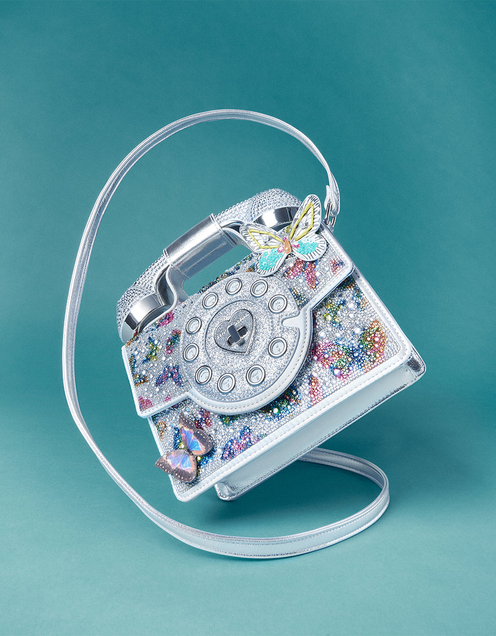 KITSCH BUTTERFLY PHONE BAG SILVER/MULTI Phone Bags – Betsey Johnson