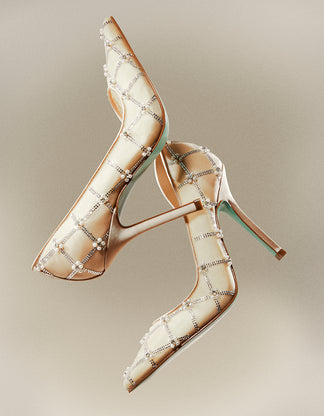 CRUZE NUDE Pointed Toe Mesh Heel | Women's Heels – Betsey Johnson