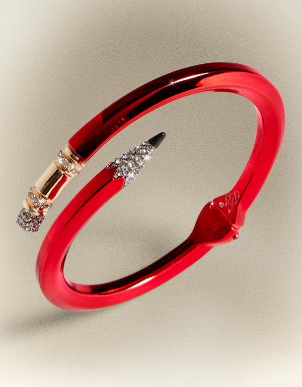 BOOK SMART PENCIL BANGLE RED - JEWELRY - Betsey Johnson