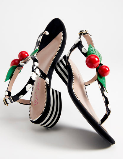 ASBURY BLACK WHITE MULTI - SHOES - Betsey Johnson