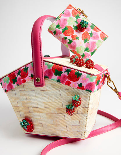 KITSCH FRESH N FRUITY PICNIC BASKET NATURAL - HANDBAGS - Betsey Johnson