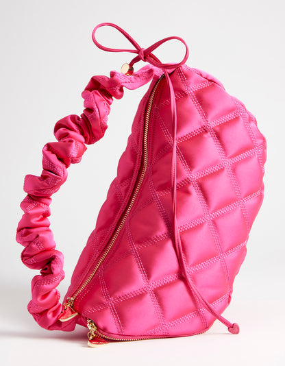 QUILTED NYLON SLING BAG PINK - HANDBAGS - Betsey Johnson