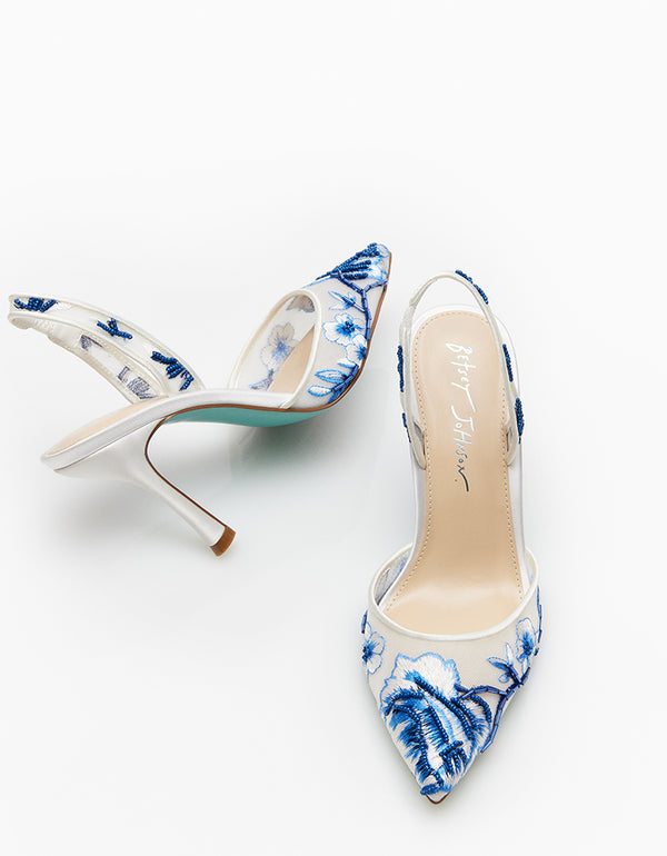 PATCH BLUE FLORAL - SHOES - Betsey Johnson
