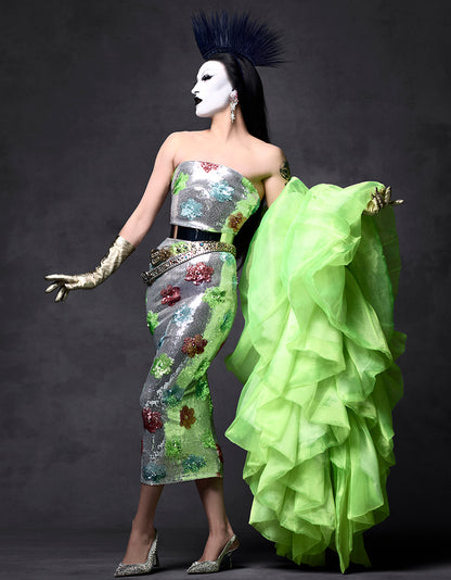 SASSY SEQUIN DRESS SILVER MULTI - APPAREL - Betsey Johnson