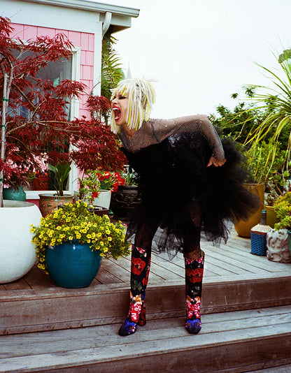 AVON BLACK FLOWER MULTI - SHOES - Betsey Johnson