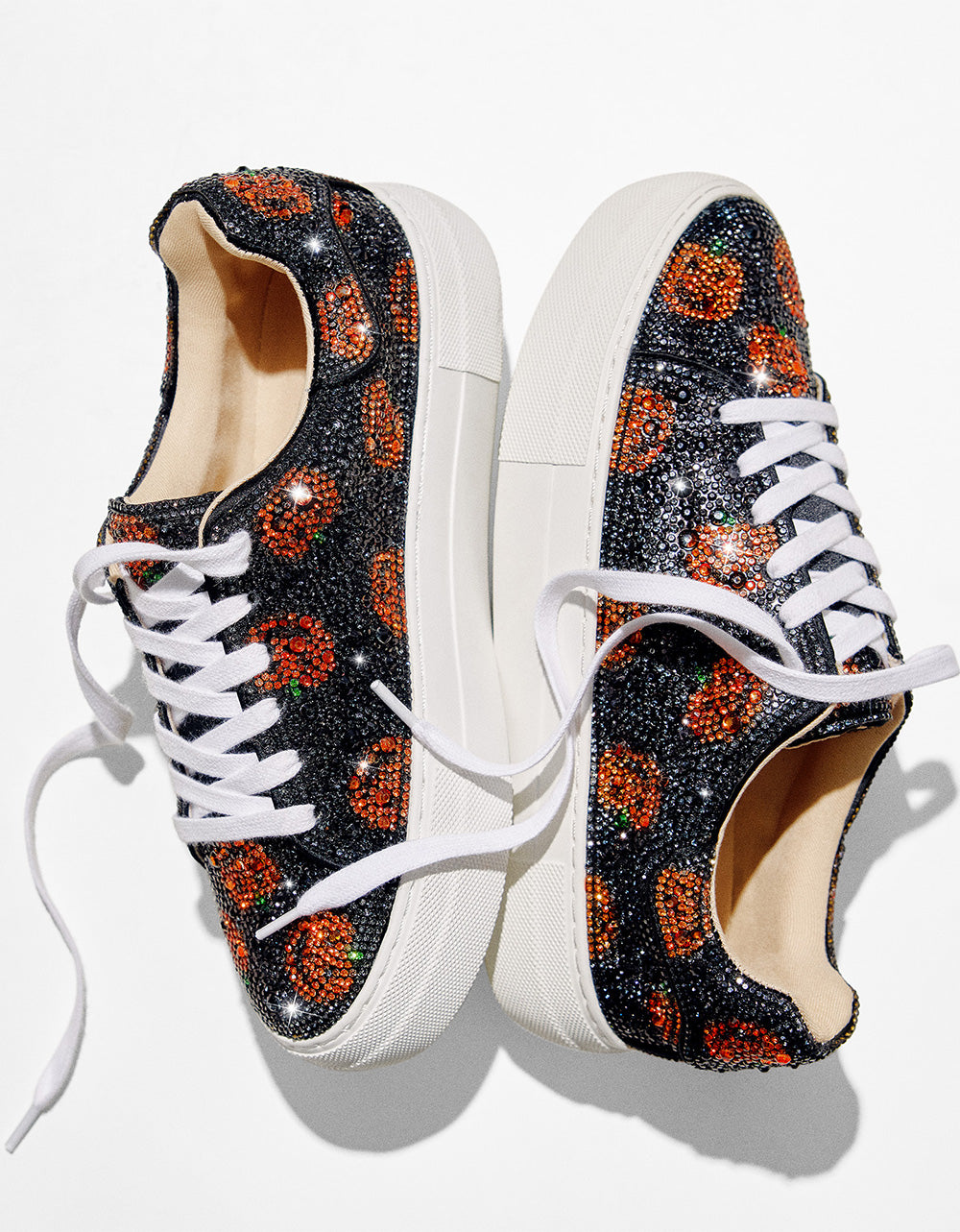 SIDNY PUMPKIN Print Sneakers Halloween Shoes – Betsey Johnson