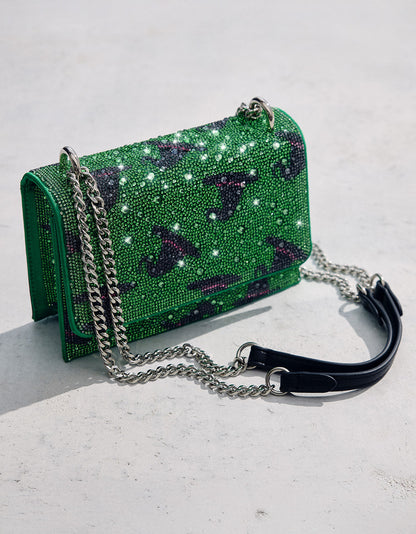 HATS OFF CONVERTIBLE RHINESTONE GREEN - HANDBAGS - Betsey Johnson