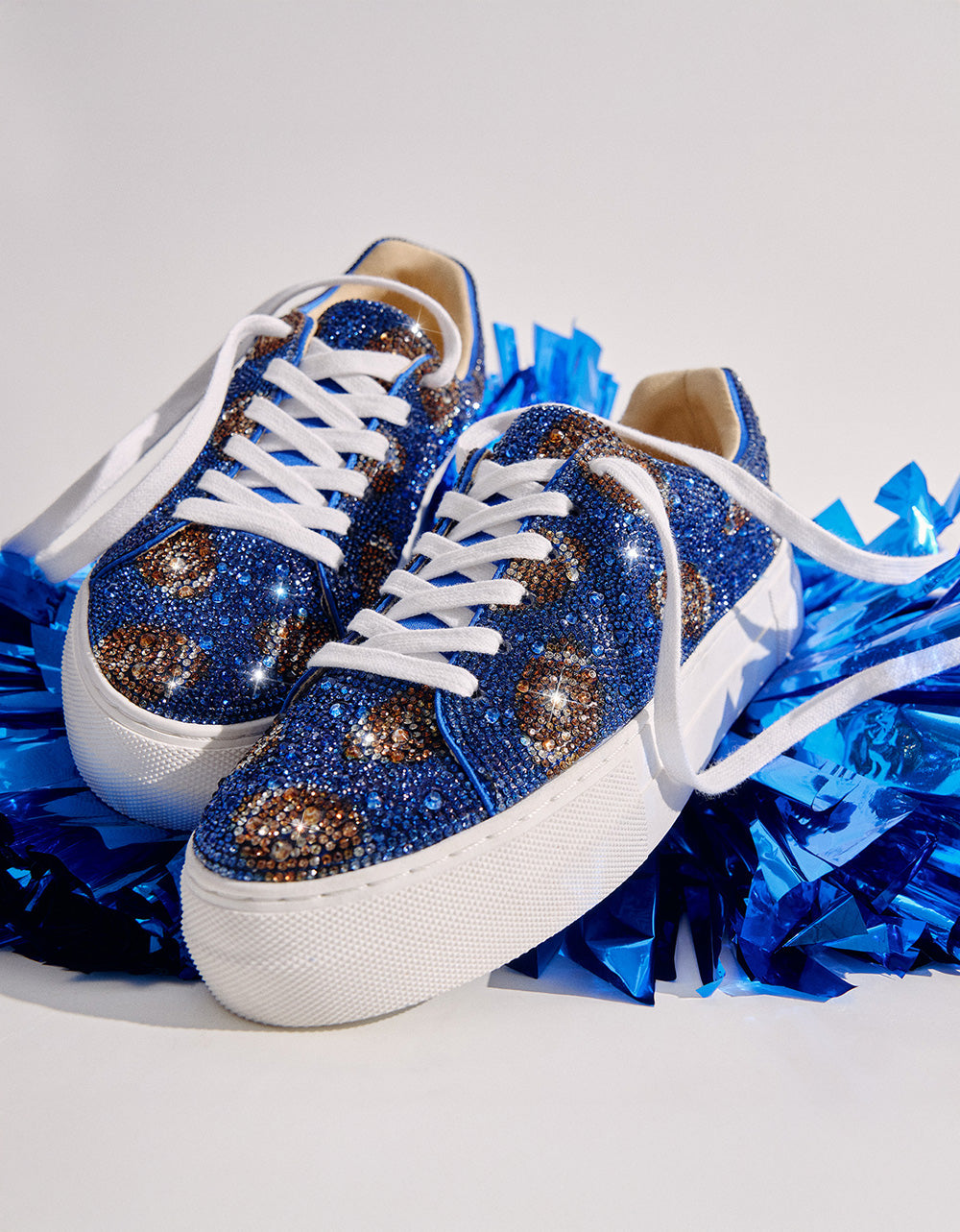 SIDNY BLUE FOOTBALL Women's Football Sneaker – Betsey Johnson SIDNY BLUE FOOTBALL Women's Football Sneaker – Betsey Johnson