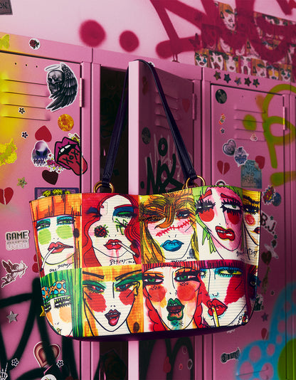 FACES TOTE MULTI - HANDBAGS - Betsey Johnson