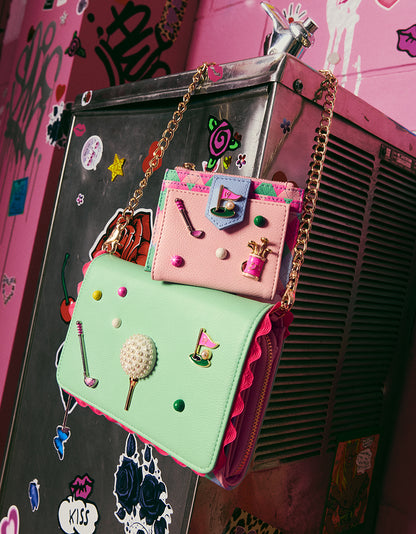 19TH HOLE WALLET PINK MULTI - HANDBAGS - Betsey Johnson