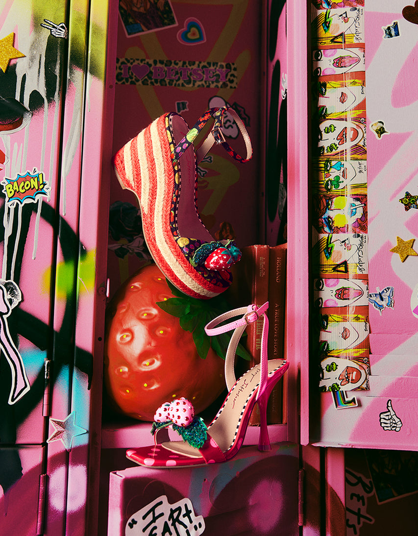 ADDISON RED/PINK MULTI - SHOES - Betsey Johnson