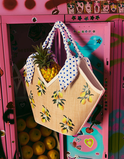 DON'T BE TARTY TOTE NATURAL - HANDBAGS - Betsey Johnson