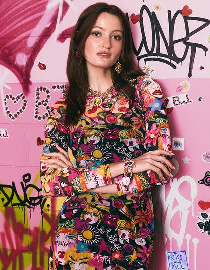 ART CAMPAIGN MISMATCH DROP EARRINGS - JEWELRY - Betsey Johnson