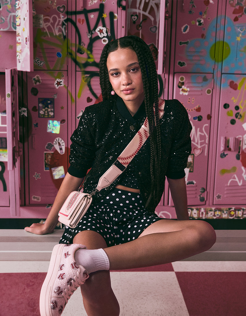 POLKA DOT PRINT CROP TOP TANK BLACK MULTI - APPAREL - Betsey Johnson