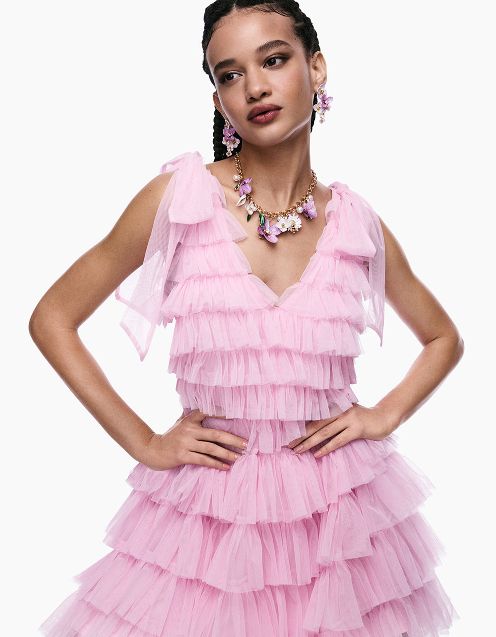 betseys tiered tulle dress cream Jolene Tiered Corset Tulle Maxi Dress