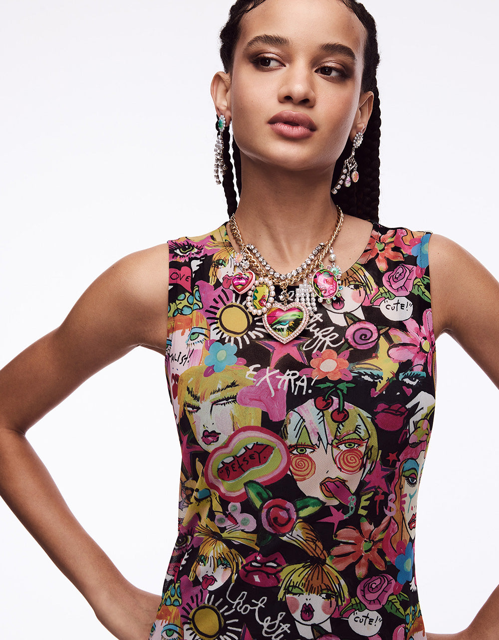 ART CAMPAIGN CHANDELIER MISMATCH EARRINGS - JEWELRY - Betsey Johnson